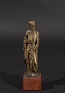 Francia (Prima metà del XVII Secolo), Santo Evangelista in bronzo dorato